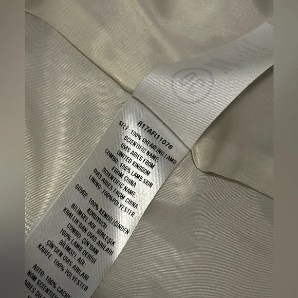 RARE OPENING CEREMONY Patchwork Shearling Jacket 100% Shearling Lamb Size medium - Picture 11 of 11